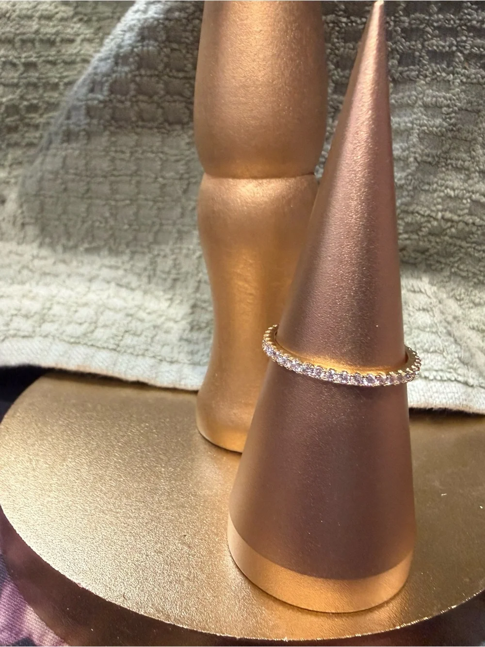 Gold Moissanite Eternity Band Ring - Women Jewelry 925 gold plated